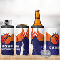 Custom Lucknow India Cricket 4 in 1 Can Cooler Tumbler Go Champions