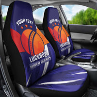 Custom Lucknow India Cricket Car Seat Cover Go Champions