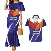Custom Lucknow India Cricket Couples Matching Mermaid Dress and Hawaiian Shirt Go Champions
