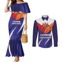 Custom Lucknow India Cricket Couples Matching Mermaid Dress and Long Sleeve Button Shirt Go Champions
