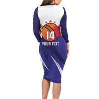 Custom Lucknow India Cricket Family Matching Long Sleeve Bodycon Dress and Hawaiian Shirt Go Champions