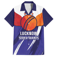 Custom Lucknow India Cricket Family Matching Puletasi and Hawaiian Shirt Go Champions
