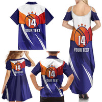 Custom Lucknow India Cricket Family Matching Summer Maxi Dress and Hawaiian Shirt Go Champions