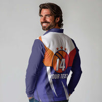 Custom Lucknow India Cricket Long Sleeve Polo Shirt Go Champions