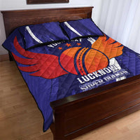 Custom Lucknow India Cricket Quilt Bed Set Go Champions