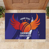 Custom Lucknow India Cricket Rubber Doormat Go Champions