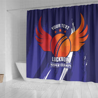 Custom Lucknow India Cricket Shower Curtain Go Champions