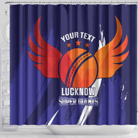 Custom Lucknow India Cricket Shower Curtain Go Champions