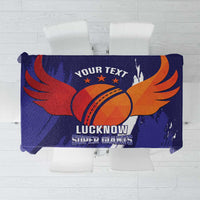Custom Lucknow India Cricket Tablecloth Go Champions