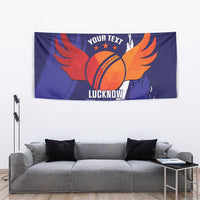 Custom Lucknow India Cricket Tapestry Go Champions
