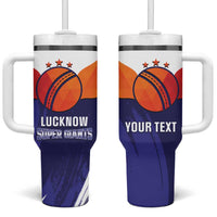 Custom Lucknow India Cricket Tumbler With Handle Go Champions