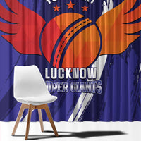 Custom Lucknow India Cricket Window Curtain Go Champions