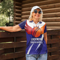 Custom Lucknow India Cricket Women Polo Shirt Go Champions