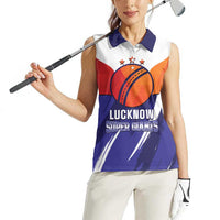 Custom Lucknow India Cricket Women Sleeveless Polo Shirt Go Champions