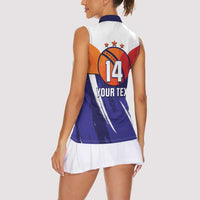 Custom Lucknow India Cricket Women Sleeveless Polo Shirt Go Champions