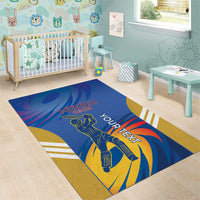 Custom Mumbai India Cricket Area Rug Go Champions