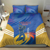 Custom Mumbai India Cricket Bedding Set Go Champions