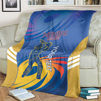 Custom Mumbai India Cricket Blanket Go Champions