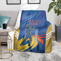 Custom Mumbai India Cricket Blanket Go Champions