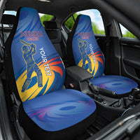 Custom Mumbai India Cricket Car Seat Cover Go Champions