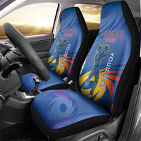 Custom Mumbai India Cricket Car Seat Cover Go Champions
