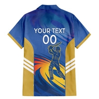 Custom Mumbai India Cricket Family Matching Mermaid Dress and Hawaiian Shirt Go Champions