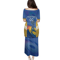 Custom Mumbai India Cricket Family Matching Puletasi and Hawaiian Shirt Go Champions