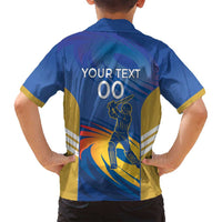 Custom Mumbai India Cricket Family Matching Tank Maxi Dress and Hawaiian Shirt Go Champions