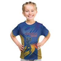 Custom Mumbai India Cricket Kid T Shirt Go Champions