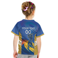 Custom Mumbai India Cricket Kid T Shirt Go Champions