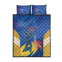 Custom Mumbai India Cricket Quilt Bed Set Go Champions