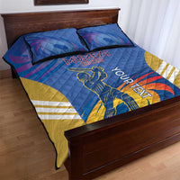 Custom Mumbai India Cricket Quilt Bed Set Go Champions