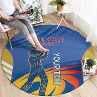 Custom Mumbai India Cricket Round Carpet Go Champions