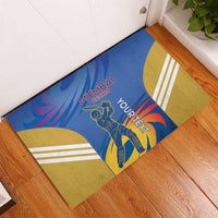 Custom Mumbai India Cricket Rubber Doormat Go Champions