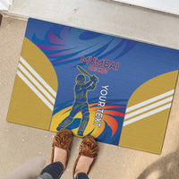 Custom Mumbai India Cricket Rubber Doormat Go Champions