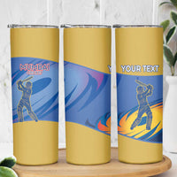 Custom Mumbai India Cricket Skinny Tumbler Go Champions