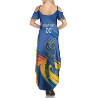 Custom Mumbai India Cricket Summer Maxi Dress Go Champions