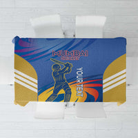 Custom Mumbai India Cricket Tablecloth Go Champions