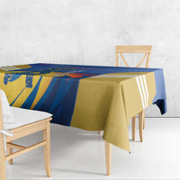 Custom Mumbai India Cricket Tablecloth Go Champions