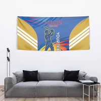 Custom Mumbai India Cricket Tapestry Go Champions