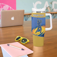 Custom Mumbai India Cricket Tumbler With Handle Go Champions