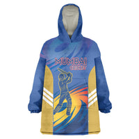 Custom Mumbai India Cricket Wearable Blanket Hoodie Go Champions