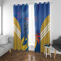 Custom Mumbai India Cricket Window Curtain Go Champions