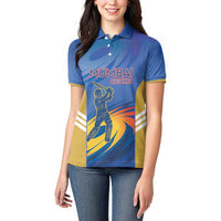 Custom Mumbai India Cricket Women Polo Shirt Go Champions