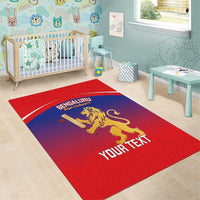 Custom Bengaluru India Cricket Area Rug Go Champions