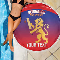 Custom Bengaluru India Cricket Beach Blanket Go Champions
