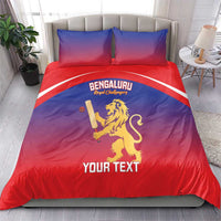 Custom Bengaluru India Cricket Bedding Set Go Champions