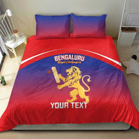 Custom Bengaluru India Cricket Bedding Set Go Champions