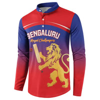 Custom Bengaluru India Cricket Button Sweatshirt Go Champions