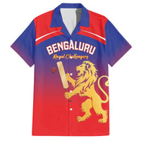 Custom Bengaluru India Cricket Family Matching Off The Shoulder Long Sleeve Dress and Hawaiian Shirt Go Champions